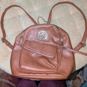 Brown Sam And Hadley Leather Backpack